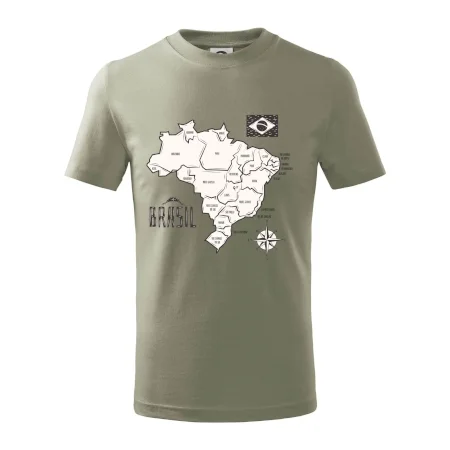 Brazília mapa s názvami regiónov