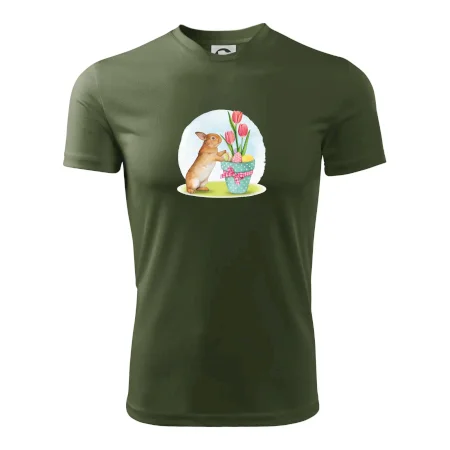 Veľkonočný zajačik tulipány