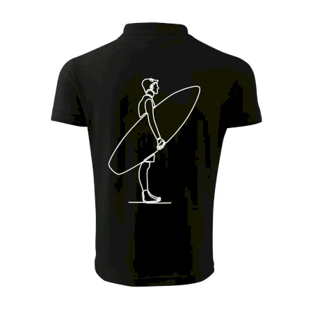 Surfer stojaci jedným ťahom