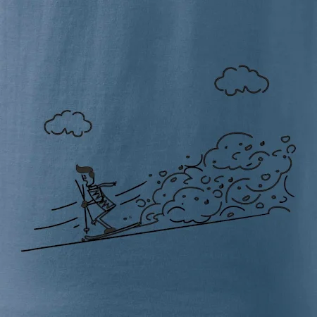 Kreslený lyžiar na horách