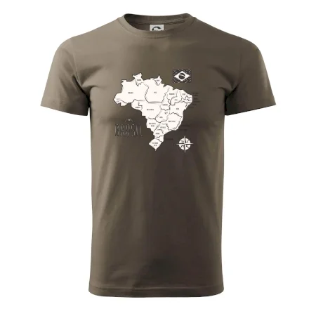Brazília mapa s názvami regiónov
