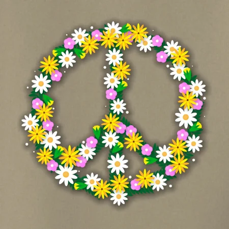 Peace symbol margaréty