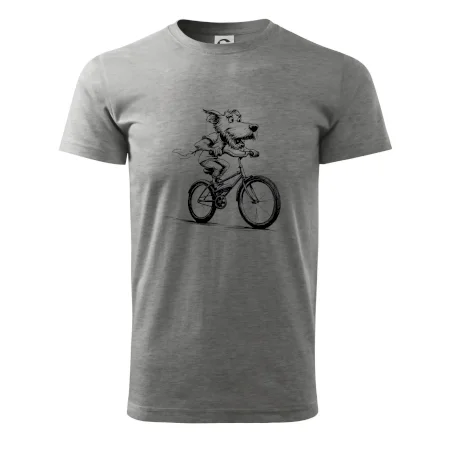 Pes na bicykli