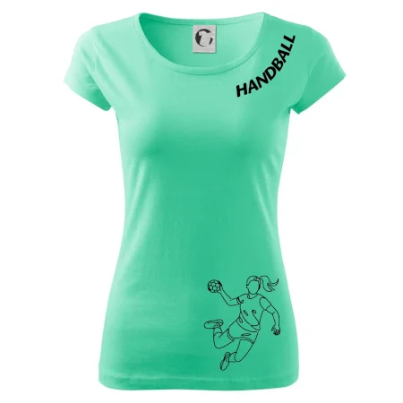 Handball nápis šikmo - dievča