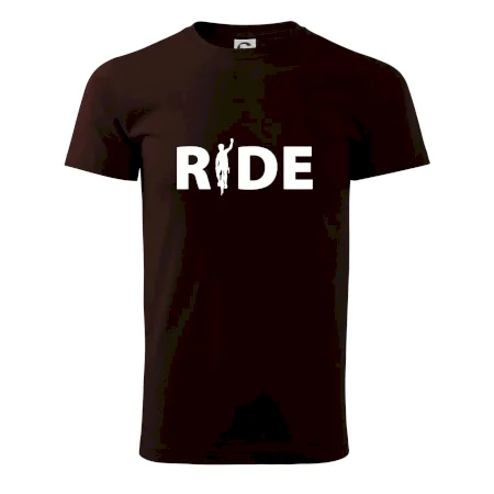 Ride - nápis s cyklistom