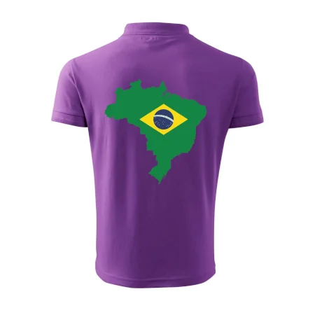 Brazília vlajka v mape