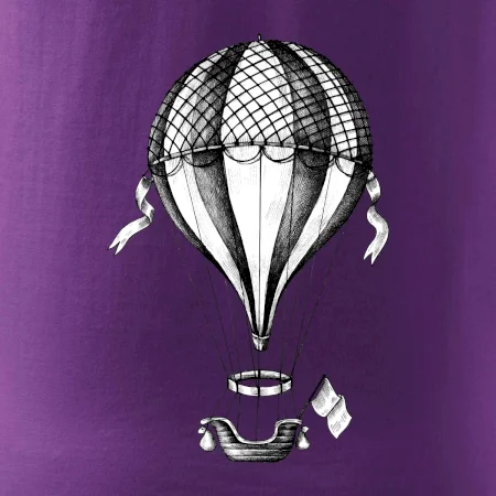 Teplovzdušný balón kreslený