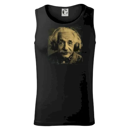 Albert Einstein so slúchadlami