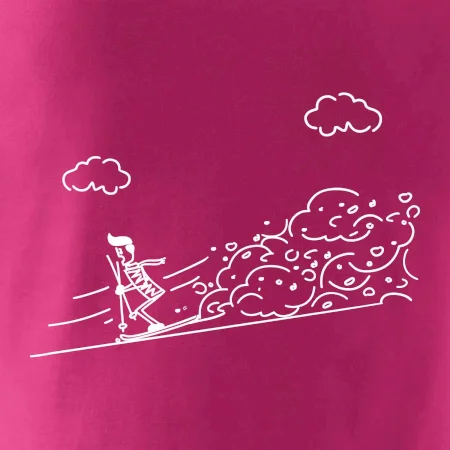 Kreslený lyžiar na horách