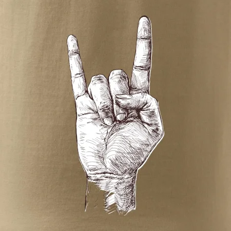 Rocková ruka kreslená