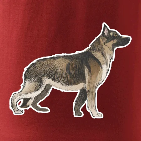 Nemecký ovčiak - hnedý kreslený