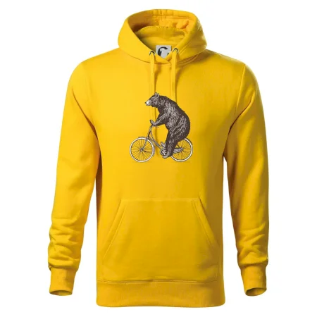 Medveď na bicykli