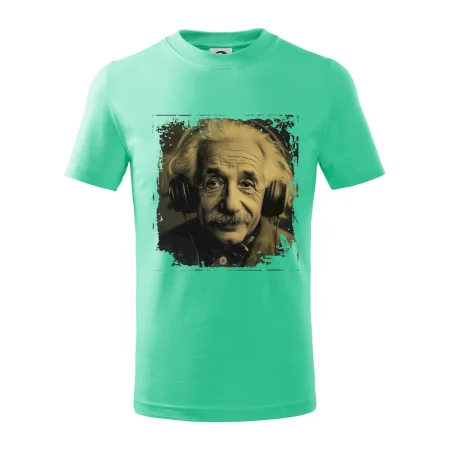 Albert Einstein so slúchadlami