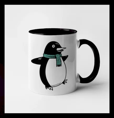 Tučniak so zeleným šálom