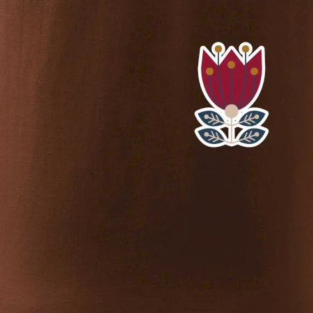 Folklór na prsníku kvetina štvorlistá