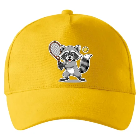 Mýval hrá tenis kreslený