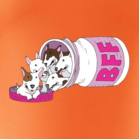Bullterrier Friends Forever ružové (Pecka design)