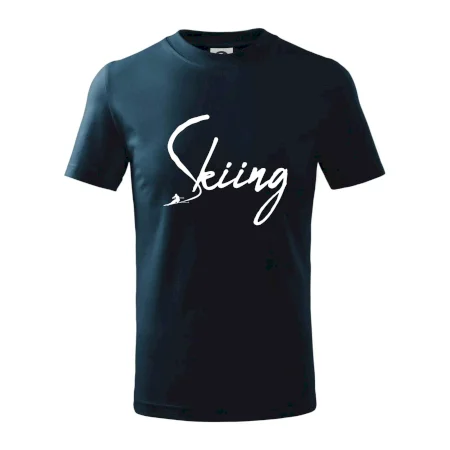 Skiing nápis lyžiar