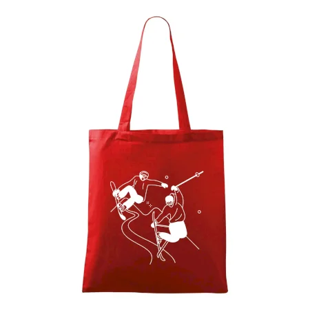 Lyžovanie - kreslené obrázok