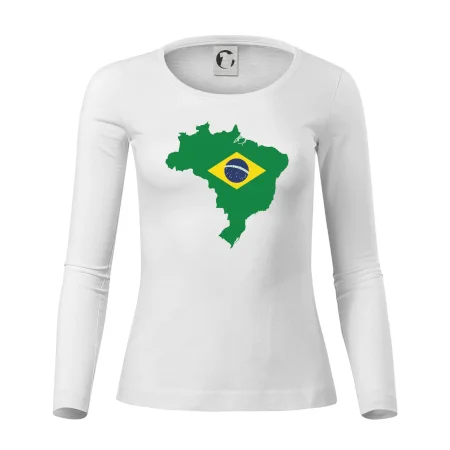 Brazília vlajka v mape