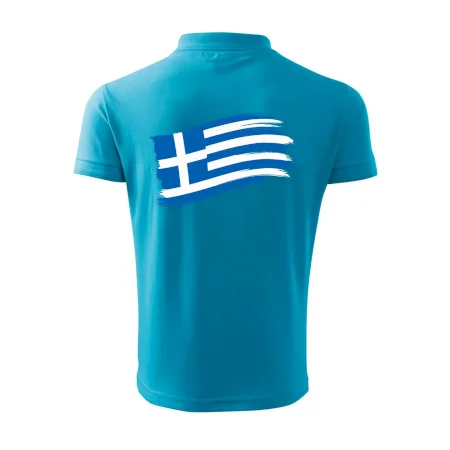 Grécko vlajka - štetkou