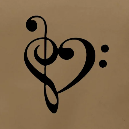 Husľový kľúč srdce