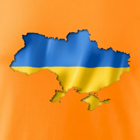 Ukrajina vlajka mapa