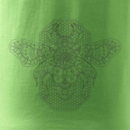 Steampunk včela čiernobiela