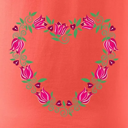 Červené tulipánové srdiečko (Pecka design)