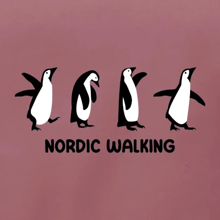 Nordic walking tučniaky - kreslený