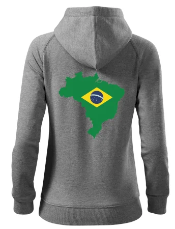 Brazília vlajka v mape