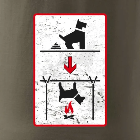 Tričko pre odporcov sraní na chodníku