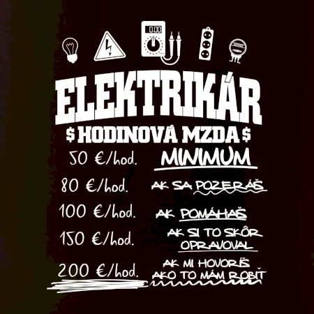 Hodinová mzda elektrikár