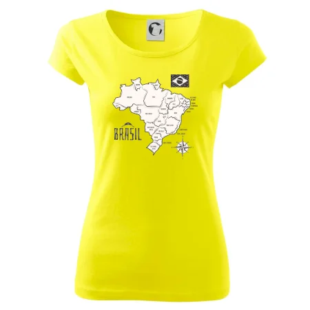Brazília mapa s názvami regiónov