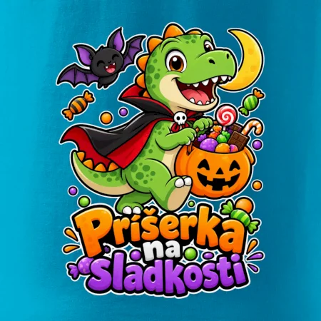 Príšerka na sladkosti - dinosaurus s tekvicou