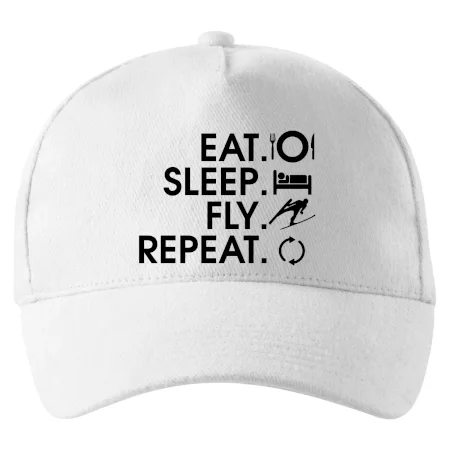 Eat sleep fly repeat - skoky na lyžiach