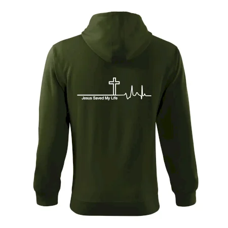 Jesus Saved My Life kríž ekg