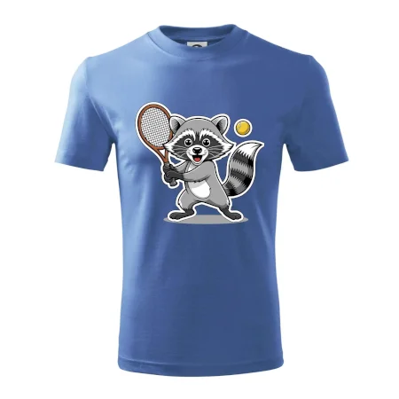 Mýval hrá tenis kreslený
