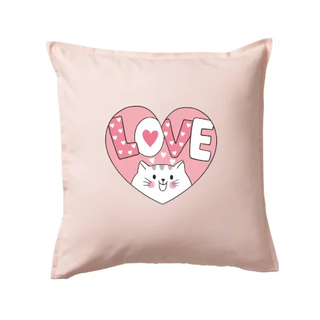 Mačka love - ružové srdce