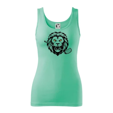 Floorball - Lev s hokejkou v tlamě