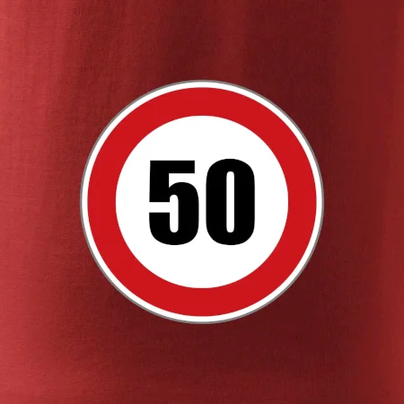 Dopravná značka - obmedzenie rýchlosti 50