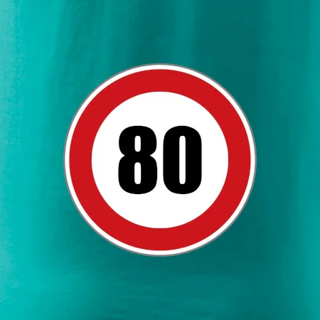Dopravná značka - obmedzenie rýchlosti 80
