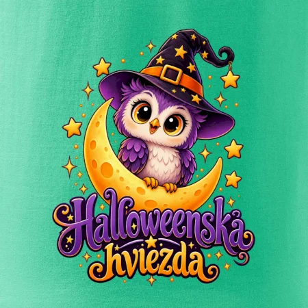Halloweenska hviezda - sovička na mesiaci