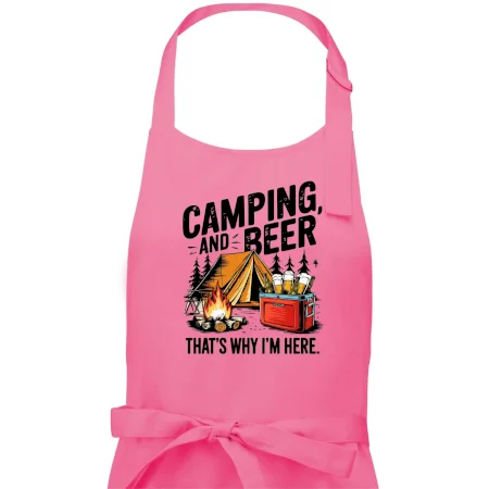 Černý nápis nápis Camping and beer