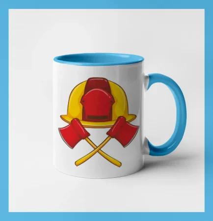 Hasičská helma a sekera