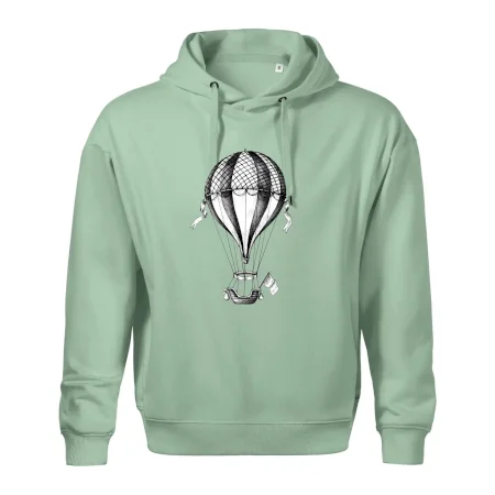 Teplovzdušný balón kreslený