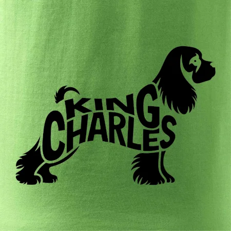 Kavalier king Charles španiel nápis v tele