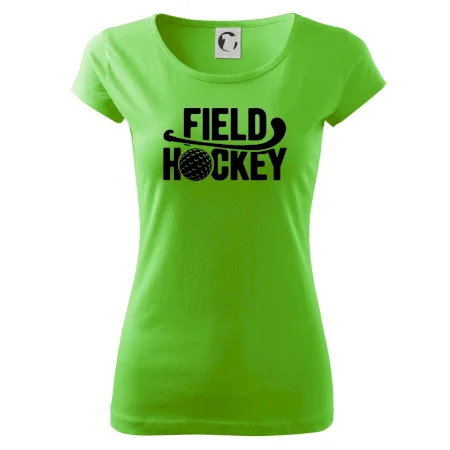 Field hockey loptička a nápis