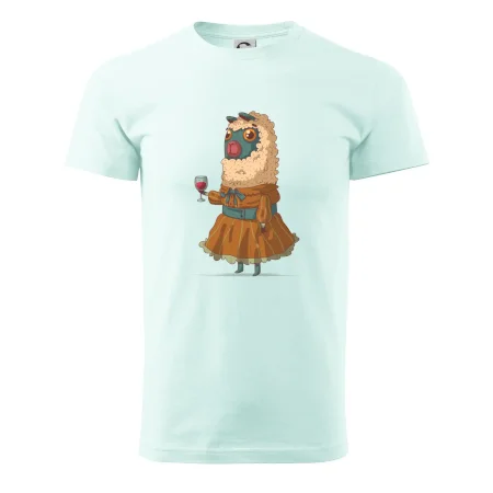 Alpaka s vínom žena