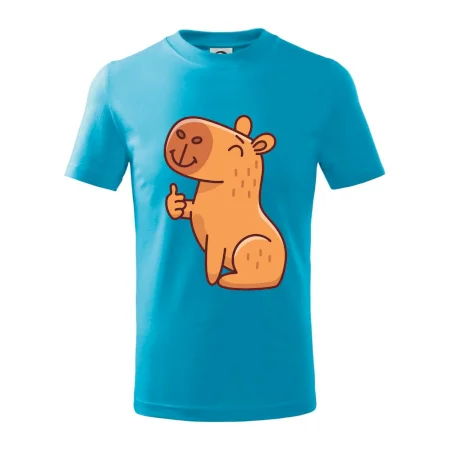 Kapybara s palcom hore